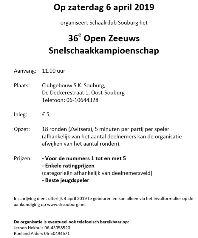 zk snelschaken 2019