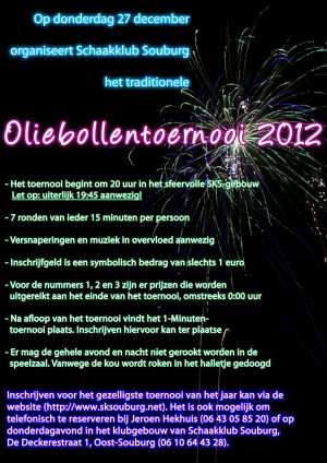 Aankondiging Oliebollentoernooi 2012