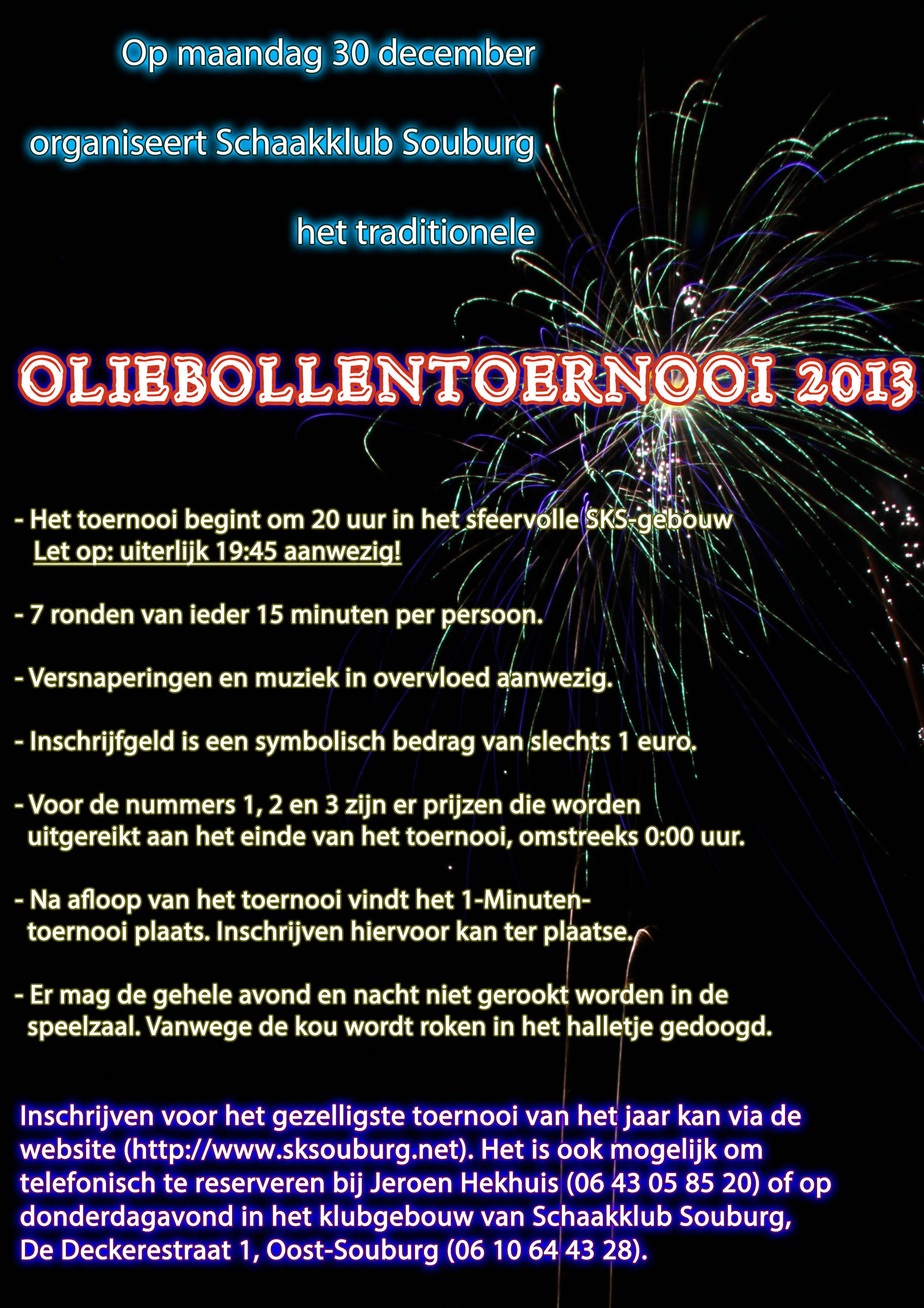 Aankondiging Oliebollentoernooi 2013